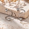 304 Stainless Steel Spiral Cartilage Earrings AJEW-A062-04P-01-1