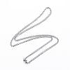 Tarnish Resistant 304 Stainless Steel Curb Chain Necklaces NJEW-P147-04P-1