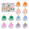  36Pcs 6 Colors Transparent Glass Pendants FIND-TA0002-04-27