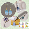 112Pcs 14 Styles Baking Paint Glass Leaf Shape Pendants PALLOY-PH01921-5