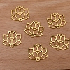 Alloy Hollow Lotus Flower Links Connector Charms PW-WG102FB-02-1