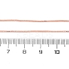 0.9MM Brass Box Chain Necklace Making NJEW-D302-77RG-3