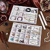 2Pcs 2 Styles MDF Jewelry Trays for Earrings Rings Necklaces ODIS-PH0001-85A-4
