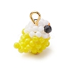 Glass Seed Beaded Bird Charms PALLOY-MZ00971-01-3