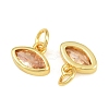 Brass Pave Cubic Zirconia Charms CU-CBA3D67-11G-06-2