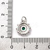 Brass Micro Pave Cubic Zirconia Charms KK-U033-22P-03-3