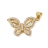 Rack Plating Brass Micro Pave Cubic Zirconia Pendants ZIRC-F142-15A-G-1