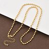 Brass Ball Chain Necklaces for Women NJEW-B148-01B-G-2