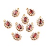 Real 18K Gold Plated Brass Micro Pave Cubic Zirconia Charms X-ZIRC-Z023-04C-NR-1