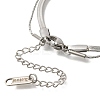 201 Stainless Steel Double Layer Snake Chain Necklaces STAS-B076-05P-3