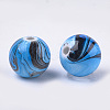 Opaque Spray Painted Acrylic Beads MACR-S361-22B-2
