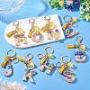 Alloy Resin Polygon Keychains KEYC-TADJ0002-03G-G-3