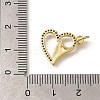 Brass Micro Pave Clear Cubic Zirconia Pendants KK-M297-19G-3