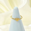 Heart 304 Stainless Steel Open Cuff Rings for Women LS-RJEW-G338-14G-2