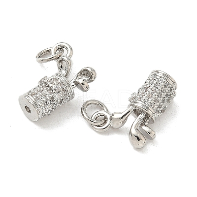 Brass Micro Pave Cubic Zirconia Pendants KK-Z120-29P-1