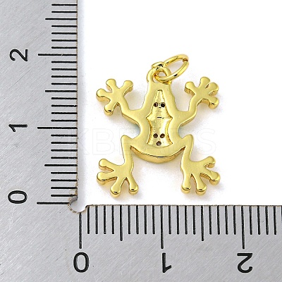 Rack Plating Brass Micro Pave Cubic Zirconia Pendants KK-A200-08G-1
