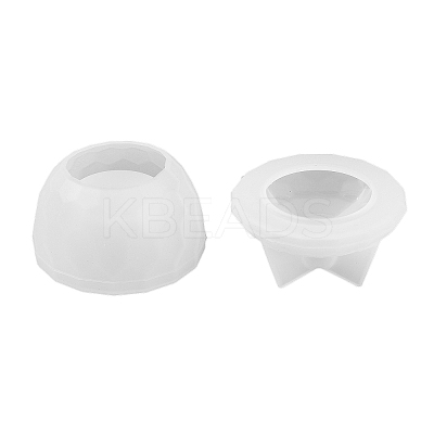 Faceted Round DIY Candle Cup Silicone Molds DIY-Q037-07A-1