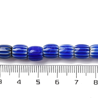 Handmade Lampwork Chevron Beads Strands LAMP-K041-01B-27-1