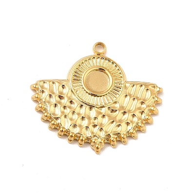 Ion Plating(IP) 304 Stainless Steel Pendant Cabochon Settings STAS-I197-002G-1