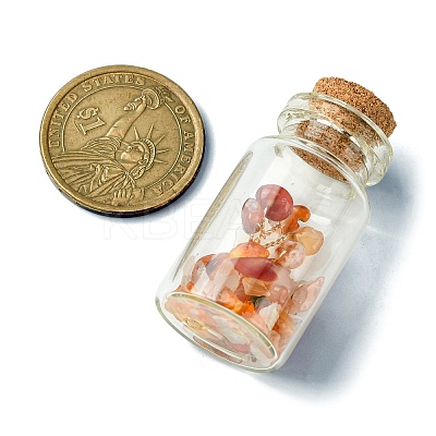 Transparent Glass Wishing Bottle Decoration AJEW-JD00011-05-1