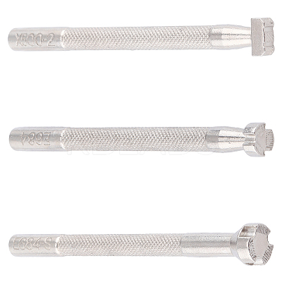 3Pcs 3 Styles Steel Leather Stamping Tools TOOL-CL0001-02-1