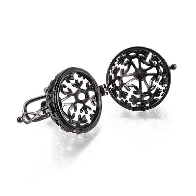 Rack Plating Brass Cage Pendants KK-S751-074B-1