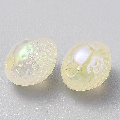 Plated Acrylic Lemon Bead OACR-CJC0009-04D-1