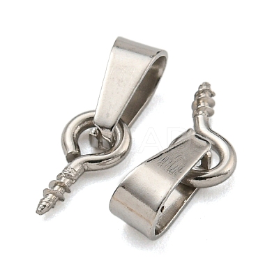 Tarnish Resistant 304 Stainless Steel Screw Eye Pin Peg Bails STAS-R233-01A-P-1