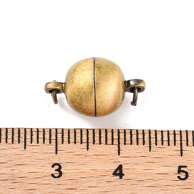Brass Magnetic Clasps with Loops KK-E268-10mm-M-NR-1