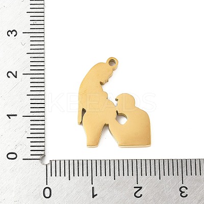 304 Stainless Steel Enamel Pendants STAS-R168-03B-G-1