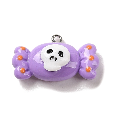 Opaque Resin Pendants RESI-K020-03E-1