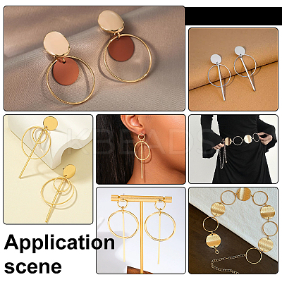 40Pcs 5 Styles Brass Linking Rings KK-UN0005-71-1