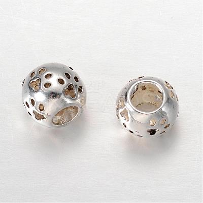 Rondelle Tibetan Style Alloy European Large Hole Beads MPDL-F017-11-1
