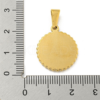 Ion Plating(IP) 304 Stainless Steel Enamel Pendants STAS-R231-19A-G-1