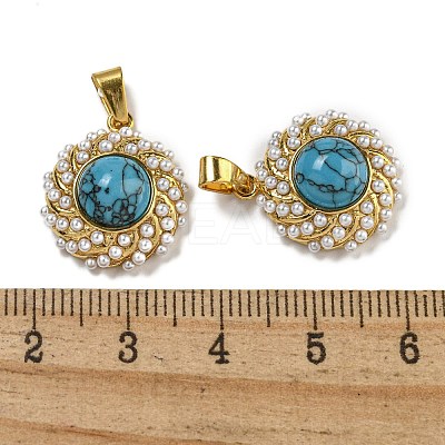 Synthetic Turquoise Pendants STAS-U024-16G-03-1