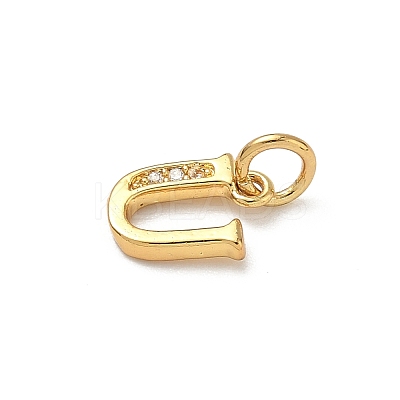 Brass Micro Pave Cubic Zirconia Charms KK-I382-03G-U-1