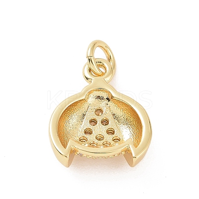 Brass Micro Pave Cubic Zirconia Charms X-KK-C012-44G-1
