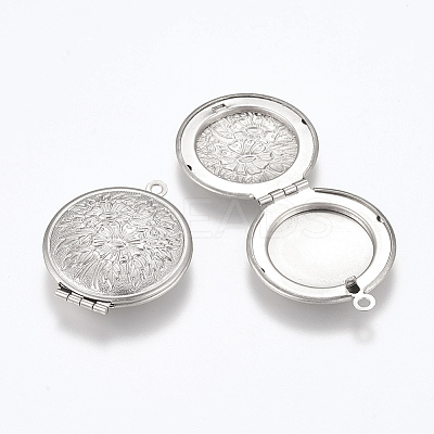 Tarnish Resistant 304 Stainless Steel Locket Pendants STAS-G146-11P-1