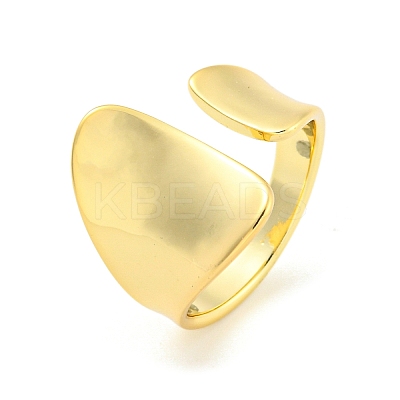Brass Open Cuff Ring for Women LS-AJEW-U003-07G-1