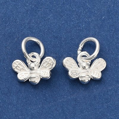 925 Sterling Silver Bees Charms STER-P071-03S-1