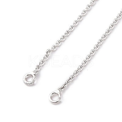 Brass Cable Chain Necklace Making NJEW-D302-78P-1