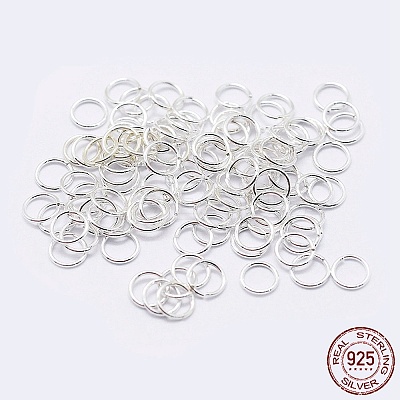 925 Sterling Silver Saw Cut Open Jump Rings STER-F036-02S-0.5x5mm-1