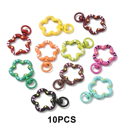 10Pcs Spray Painted Alloy Swivel Snap Clasps FIND-YW0009-38-1