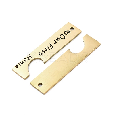 201 Stainless Steel Big Pendants STAS-R002-21G-02-1