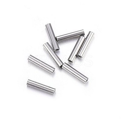 Tarnish Resistant 201 Stainless Steel Tube Beads STAS-O107-07P-B-1