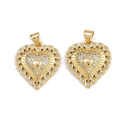 Brass Micro Pave Cubic Zirconia Pendants ZIRC-I367-07G-09-1