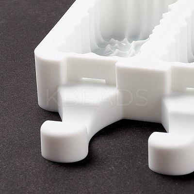 Food Grade DIY Rectangle Ice-cream Silicone Molds DIY-D062-03B-1