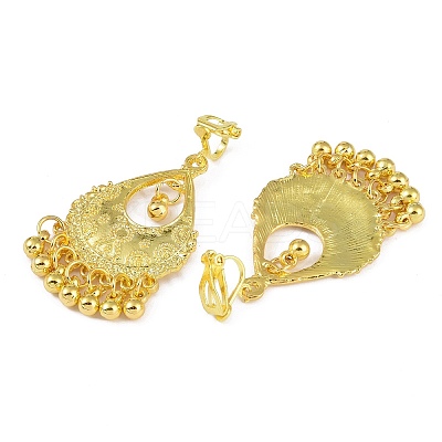 Bohemia Zinc Alloy Clip-on Earrings LS-EJEW-C089-01F-G-1