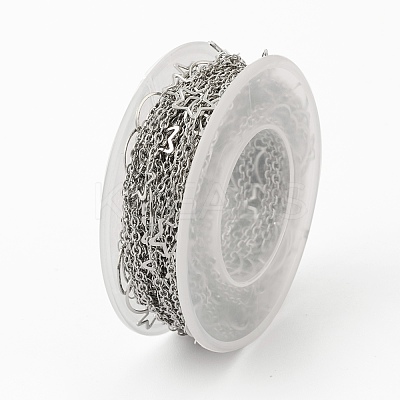 Tarnish Resistant 304 Stainless Steel Cable Chains CHS-F015-16P-1