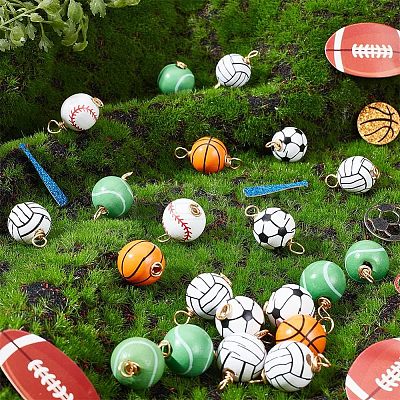 32Pcs 2 Style Natural Wood Pendants & Connector Charms FIND-CA0005-91-1